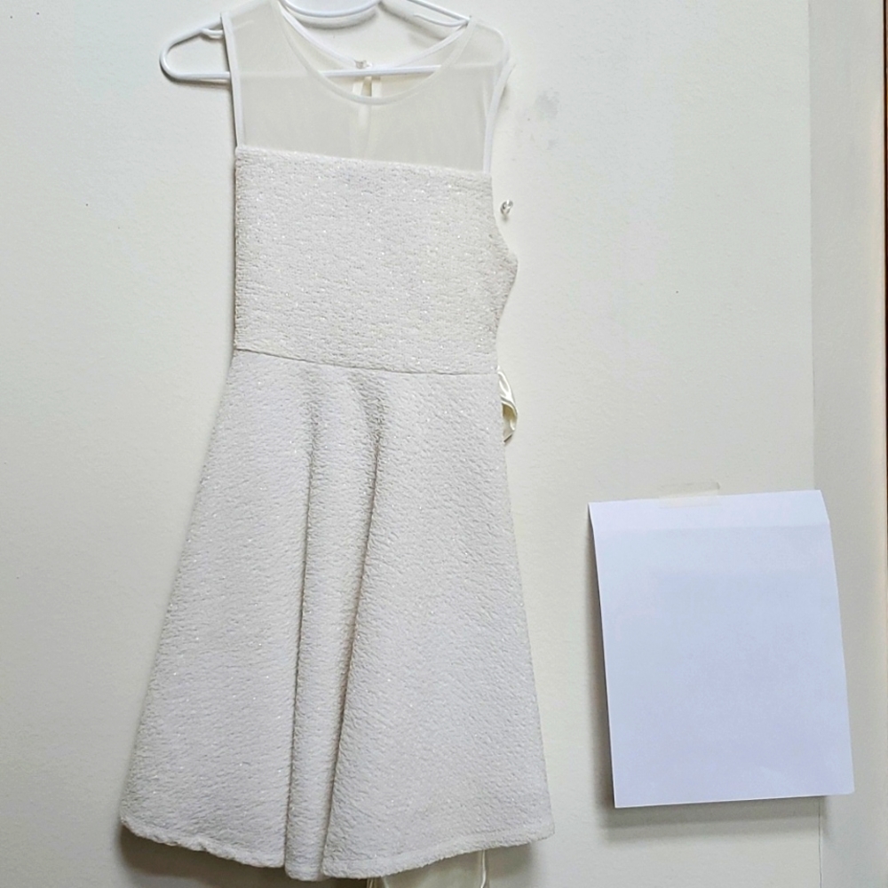 Beige dress with gold dots